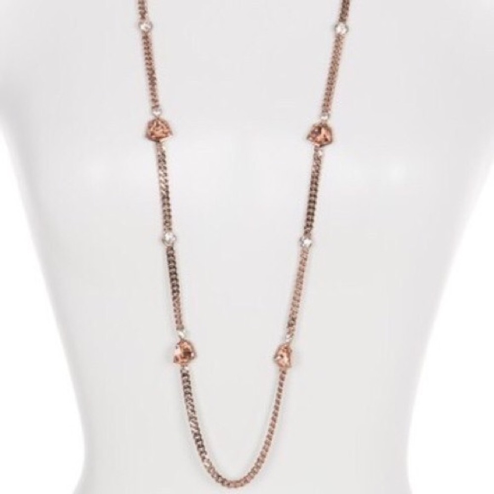 Givenchy Strand Necklace - Rose Gold & Crystals💎